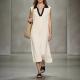 Womens Lightweight Knit Sleeveless Midi Dress For Vacation