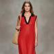 Womens Lightweight Knit Sleeveless Midi Dress For Vacation