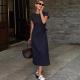 Womens Slim-Fit Figure-Hugging Lace-Up Dress