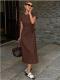 Womens Slim-Fit Figure-Hugging Lace-Up Dress