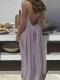 New Womens Slip-style Backless Loose-fitting Loungewear Dress