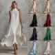 Casual Chic Sleeveless Ruffled Beach Dress