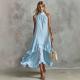 Casual Chic Sleeveless Ruffled Beach Dress