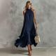 Casual Chic Sleeveless Ruffled Beach Dress