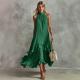 Casual Chic Sleeveless Ruffled Beach Dress