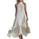 Casual Chic Sleeveless Ruffled Beach Dress