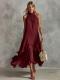 Casual Chic Sleeveless Ruffled Beach Dress