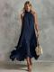 Casual Chic Sleeveless Ruffled Beach Dress