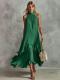 Casual Chic Sleeveless Ruffled Beach Dress
