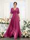 Sexy Slit Soft Satin Evening Gown For Banquets
