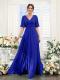 Sexy Slit Soft Satin Evening Gown For Banquets