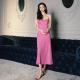 Womens Silk Slip-Neckline Minimalist Nightdress