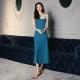 Womens Silk Slip-Neckline Minimalist Nightdress