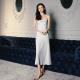 Womens Silk Slip-Neckline Minimalist Nightdress