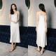 Womens Silk Slip-Neckline Minimalist Nightdress