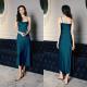 Womens Silk Slip-Neckline Minimalist Nightdress