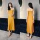 Womens Silk Slip-Neckline Minimalist Nightdress