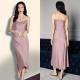 Womens Silk Slip-Neckline Minimalist Nightdress