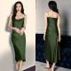 Womens Silk Slip-Neckline Minimalist Nightdress