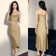 Womens Silk Slip-Neckline Minimalist Nightdress