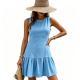 New European And American-style Solid-color Womens Dress
