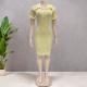 Womens Retro French-Style Knitted Casual Dress