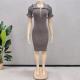 Womens Retro French-Style Knitted Casual Dress