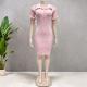 Womens Retro French-Style Knitted Casual Dress