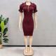 Womens Retro French-Style Knitted Casual Dress