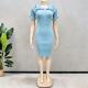 Womens Retro French-Style Knitted Casual Dress