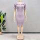 Womens Retro French-Style Knitted Casual Dress