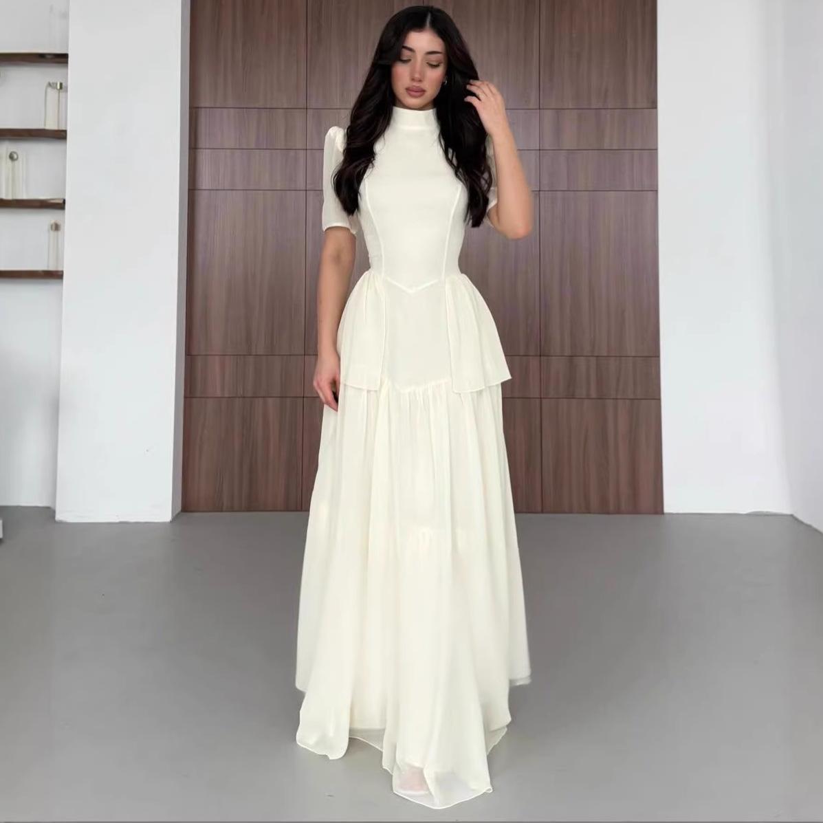 Womens Elegant Ruffled Fashion Casual Dress