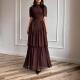Womens Elegant Ruffled Fashion Casual Dress