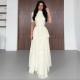 Womens Elegant Ruffled Fashion Casual Dress