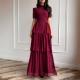 Womens Elegant Ruffled Fashion Casual Dress