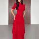 Womens Elegant Ruffled Fashion Casual Dress