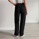 Womens Casual Solid-Colored Ice Silk Sports Trousers