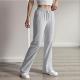 Womens Casual Solid-Colored Ice Silk Sports Trousers