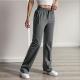 Womens Casual Solid-Colored Ice Silk Sports Trousers