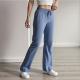 Womens Casual Solid-Colored Ice Silk Sports Trousers