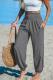 Womens Solid-Color Loose Beach Casual Ankle-Tied Pants