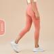 Womens Solid-Colored High-Waist Cropped Sports Fitness Pants