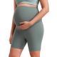 Maternity Capri Yoga Pants High-waisted Belly-supporting Seamless