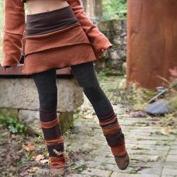Contrasting Color Patchwork Irregular Base Pants