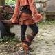 Contrasting Color Patchwork Irregular Base Pants