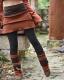Contrasting Color Patchwork Irregular Base Pants