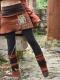 Contrasting Color Patchwork Irregular Base Pants