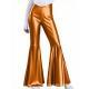 Lightweight Flared Pants With Gold-foil Snake-print