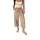 Womens SpringSummer Elegant Casual Textured Cropped Pants