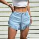 Womens Retro Western-Style Tassel Suede Shorts